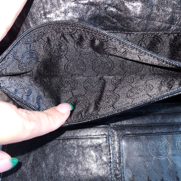 Michael Kors Black Envelope Clutch with Metal Trim - Picture 8 of 8